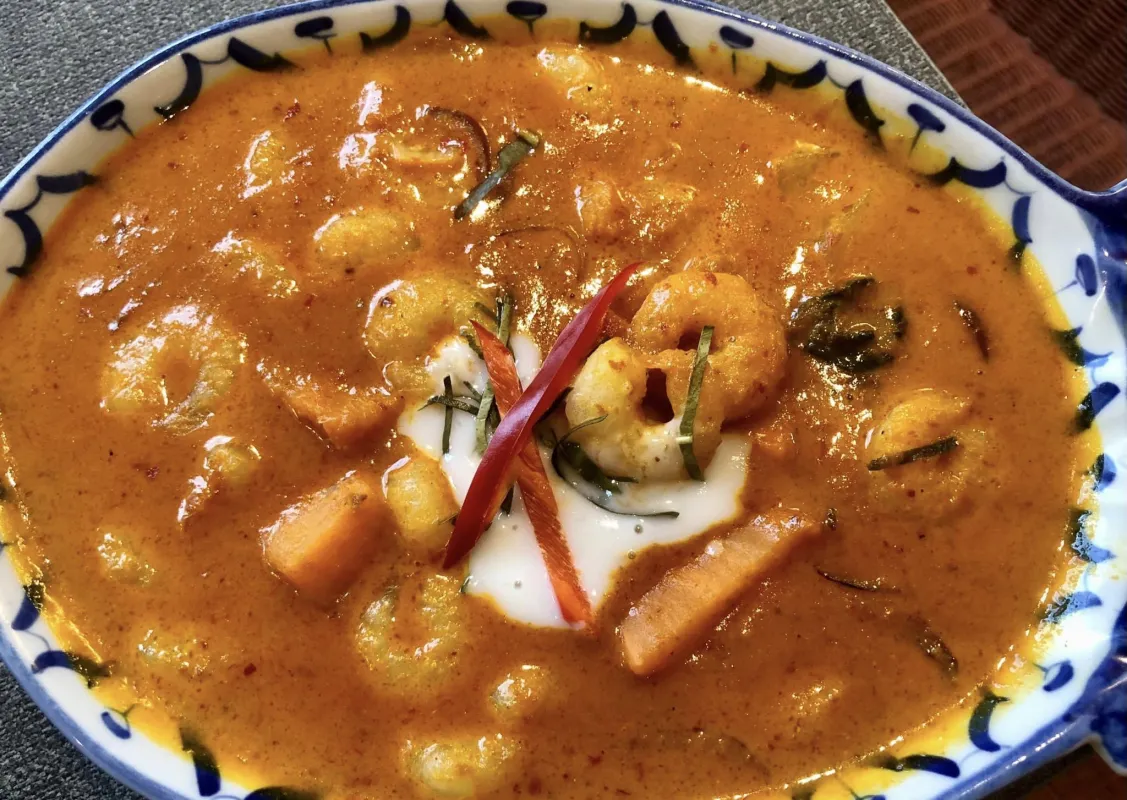 Curry jaune crevettes ou poulet