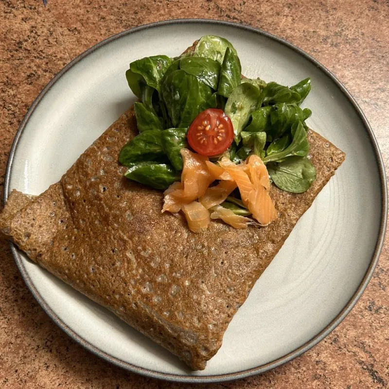 Crêpe au saumon fumé